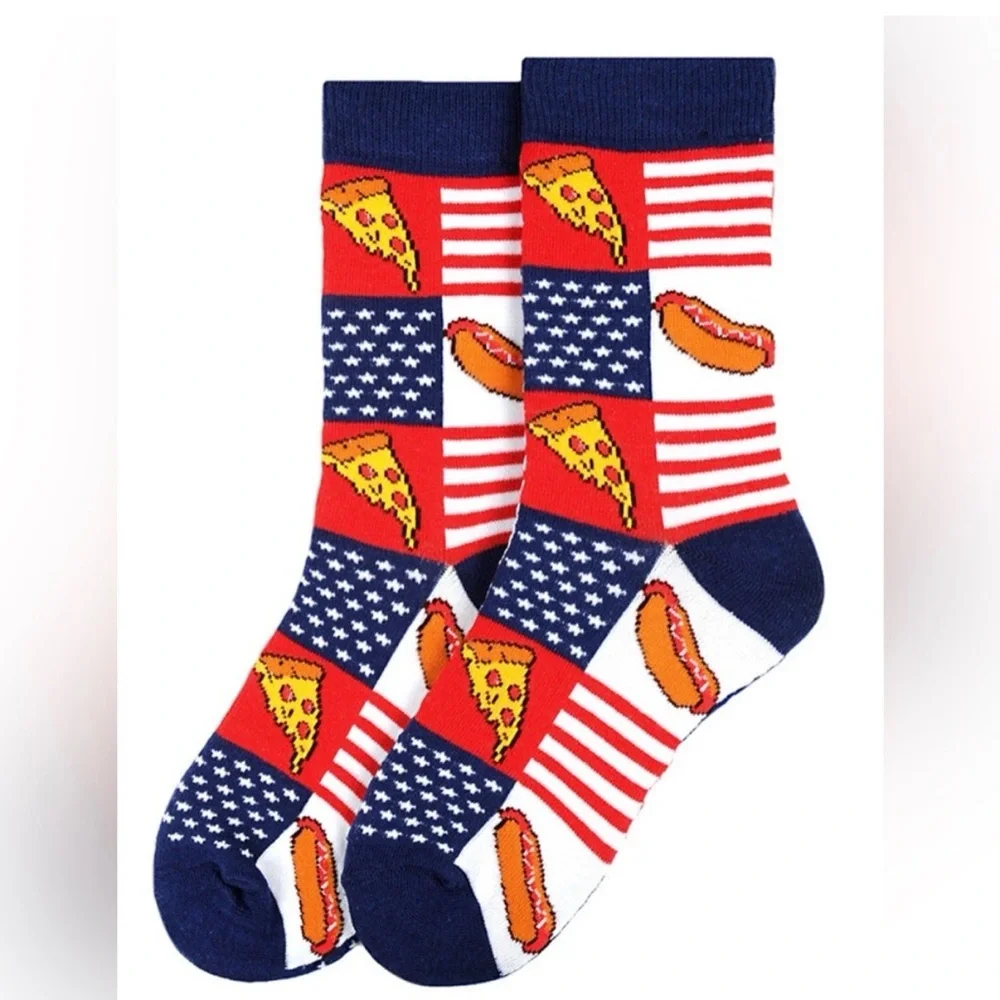 Women’s Novelty Crew Socks 3-Pairs - America’s Favorite Foods New
